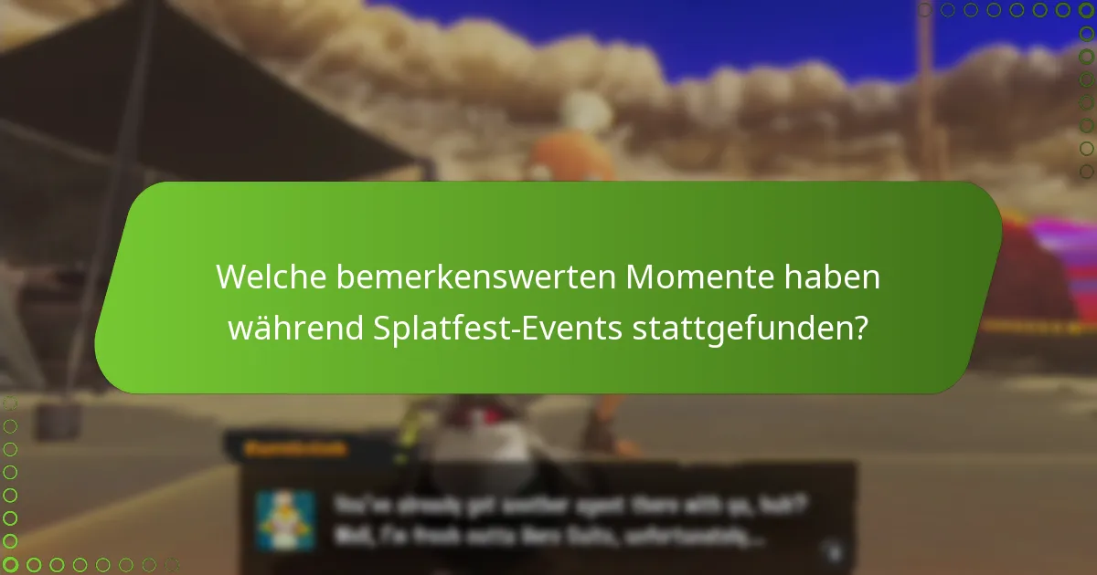 Wie vergleichen sich vergangene Splatfest-Events?
