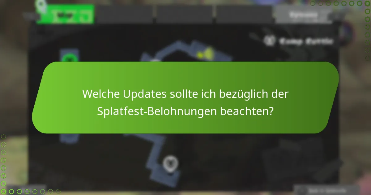 Welche Updates sollte ich bezüglich der Splatfest-Belohnungen beachten?